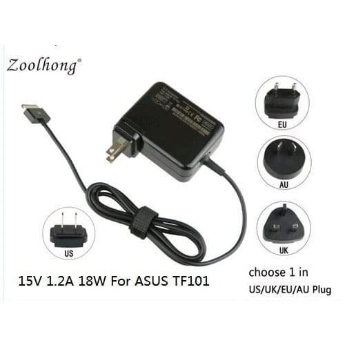 High Quality 15V 1.2A 18W for ASUS EEE pad TF101 TF201 TF300 TF700 TF700T Tablet PC power adapter charger