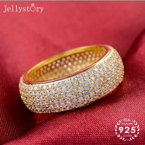 Jellystory Women 925 Sterling Silver Ring Simple Classical Round Circle Ring Retro Jewelry for Women Fashion Jewelry Wholesale
