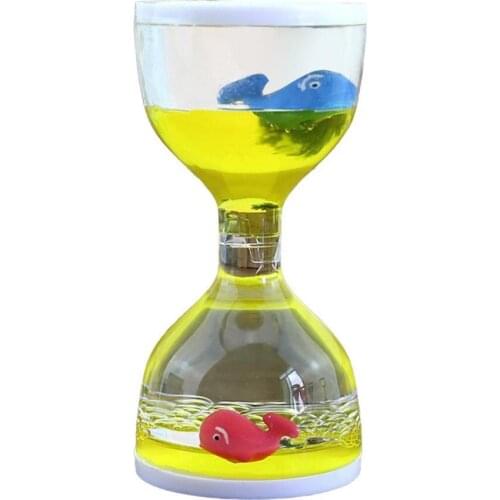 Liquid Timer visual sensory toy autism sedation special Hourglasses Liquid Motion needs Oil Floating Glass Visual Timer Kid Toys