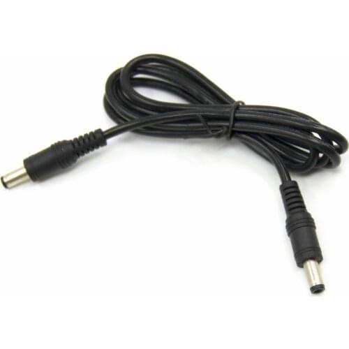 1M 5.5mm*2.1mm dual male or 5521 plug for DC Connector power cable extension cord fits NP-FW50 LP-E6 LP-E17 BP511 Dummy battery