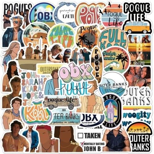 10/50/54pcs Classic TV Show Outer Banks Stickers Waterproof Skateboard Guitar Luggage Motorcycle Laptop Graffiti Sticker Kid Toy