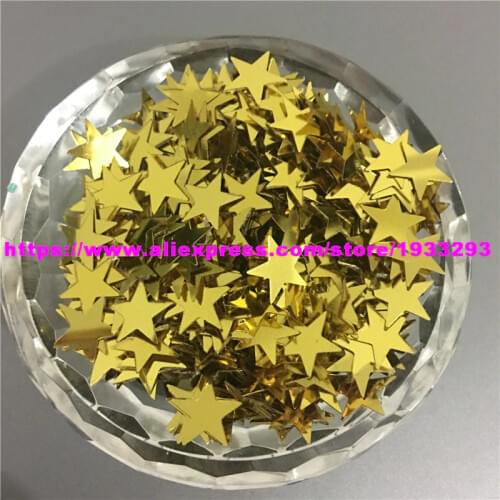 1000Pcs 10mm Golden Star/Heart Loose Sequins Sewing Crafts For Christmas Decoration Ornament Garment Shake Cards scrapbook Diy