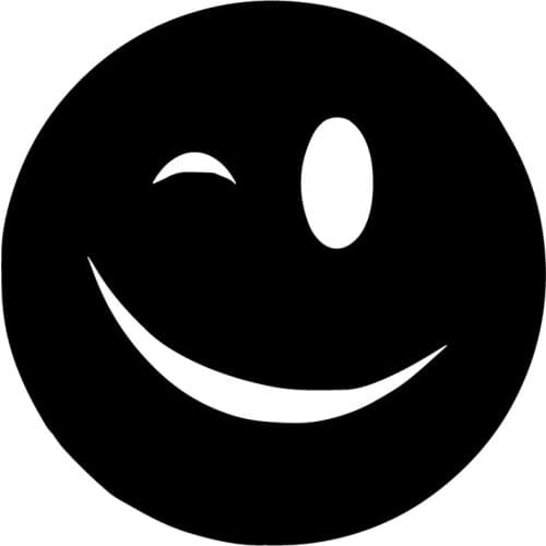 15.7X15.8CM Funny Smile Face Window Vinyl Car Sticker Decoration Trunk Decal