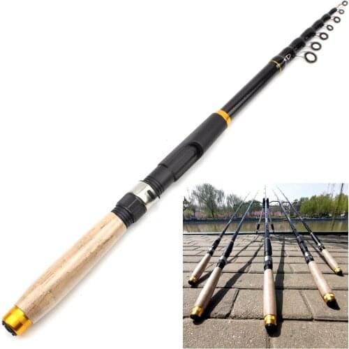 2.1m 2.4m 2.7m 3.0m 3.6m Multifunction Spinning Rod carbon fishing fish pole telescopic Travel fishing rod vara pesca carbono