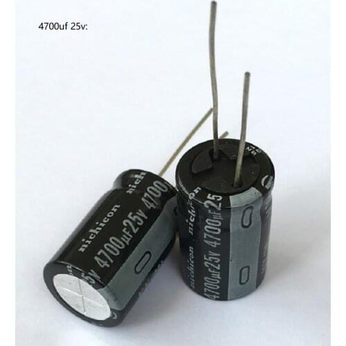 2Pcs/Lot 2200UF 4700UF 25V 50V Audio Power Filter Electrolytic Capacitor