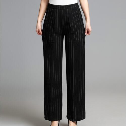 2020 Middle-aged elderly pants Womens summer Thin section trousers Female fashion High waist Chiffon Casual Plus Size pants