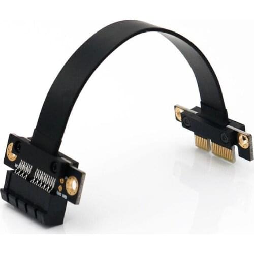 24cm Extension Adapter 180 Degree PCI Express Gen3 36 Pin 1X 16X Gold Plated Miner Graphics Card Extension Adapter Cable Wire