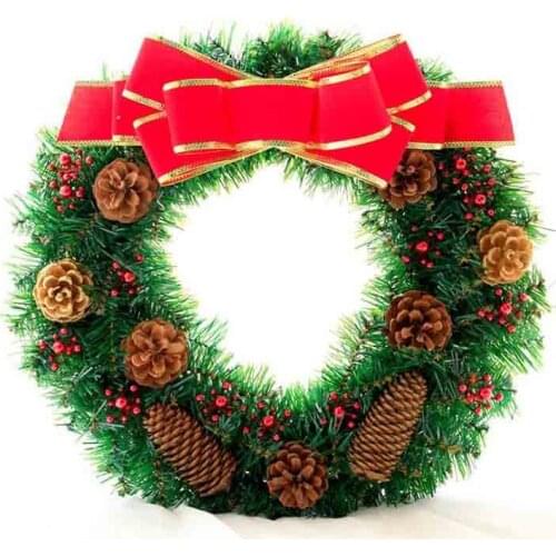 40cm Christmas Wreath Creative Decorative Pinecone Christmas Decor Wreath Hanging Wreath For Door Window 40cm New Arrival