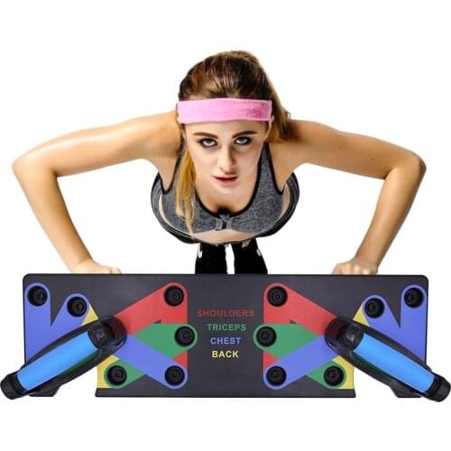 9 in 1 Push Up Rack Board Men Women Comprehensive Fitness Exercise Push-up Stands Body Building Training System Home Equipment