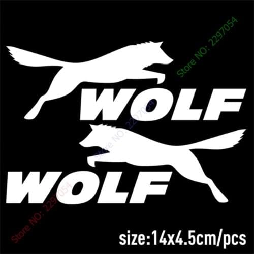 WOLF Wolf Car Stickers Rearview Mirror Sport Dogs Animal Sticker Black/Red/Yellow/Blue