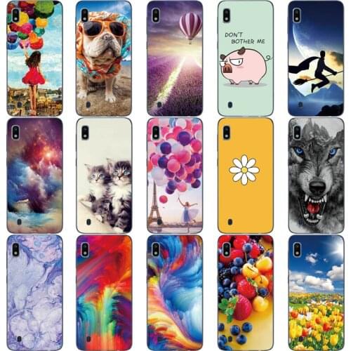 For Samsung Galaxy A10 Case Soft Silicone Flower Phone Case For Samsung Galaxy A10 A 10 A105F A105 TPU Cases Cover Funda couqe