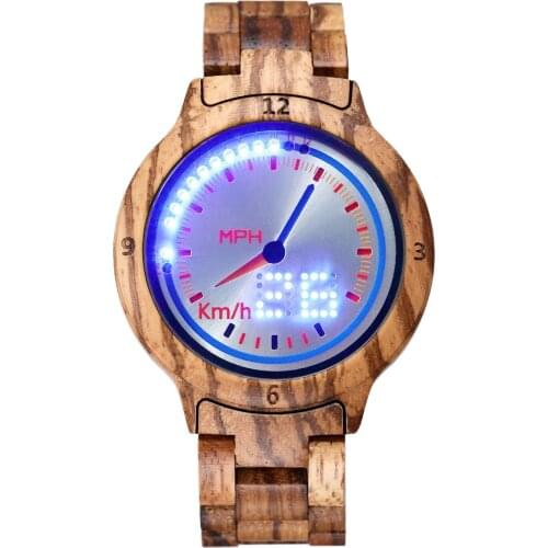 Wooden Men Watches 2021 Luxury Brand Touch Electronic Watch LED Digital Sports Wristwatch Male Wood Strap Relogio Masculino
