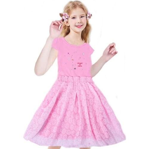 Childrens Dresses Gem Auger Girls Wedding Dress Kids Dresses Girls Elegant Baby Clothes Princess Birthday Party Vestidos 2-12 Y