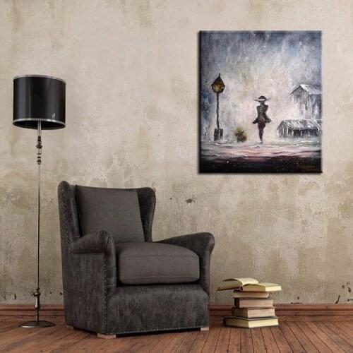 Oil Painting Village Factory Wholesale High Quality Landscape On Canvas Beautiful Gary Landscape For Living Room Wall Art