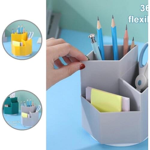 Solid Color Non-defrmation Makeup Brushes Pencil Storage Box for Office