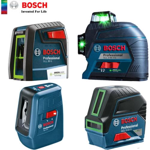 Bosch Original Laser Level 12/2 Lines Green Laser Self-Leveling Horizontal Vertical Cross-Line Indoors Outdoors GLL3-60XG GLL30G