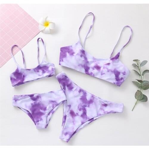 Summer Mother Daughter Bikini Swimsuits Beach Family Matching Swimwear Mommy and Me Clothes Mom Baby Women & Girls Beachwear