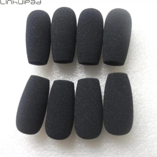 Linhuipad 100pcs retail mic foam windscreen 9mm hole big foam mic windshields mic muff cover for electret mic