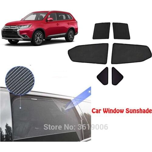 6pcs High-end custom For Mitsubishi Pajero sport 2013-2015 card type magnetic car curtain sun shade car window shade car styling