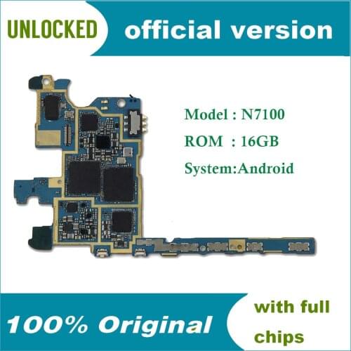 Europe Version Unlocked & 100% Original Main Board For Samsung Galaxy Note 2 N7100 Motherboard with Chips Free Shipping