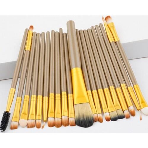 Fashion 20/2Pcs Makeup Brushes Set Eye Shadow Foundation Powder Eyeliner Eyelash Lip Make Up Brush Cosmetic Beauty Tool Kit Hot