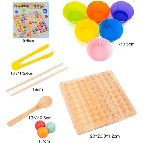 Hands Brain Training Clip Beads Kid Montessory Game Educational Puzzle Toy