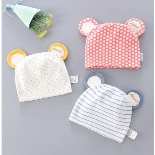 Newborn Baby Hat Double Layer Cotton Soft Cute Baby Cap Toddler Infant Kids Boy Girl Accessories Gift Newborn Hat for 0-3Months