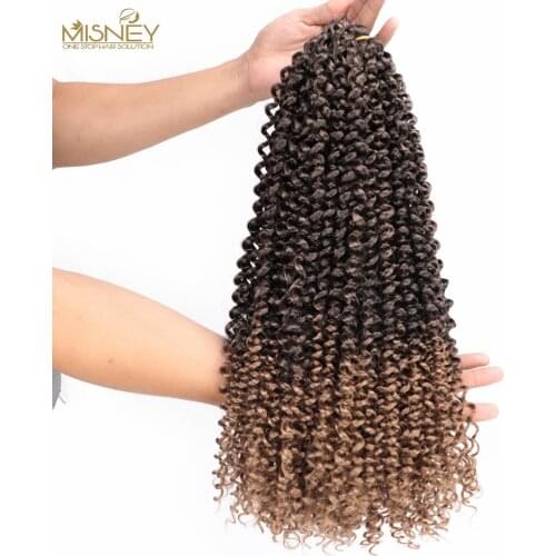 18 Inch Long Passion Twist Afro Kinky Curly Crochet Braid Ombre Color Synthetic Hair Extension