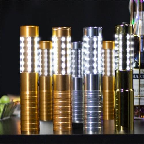 LED Champagne Flashing Stick Light Champagne Wine Bottle Caps Strobe Baton Service Sparkler Strobe Stick For Bar KTV Nightclub