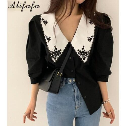 XPAY Women's Shirts With Embroidery