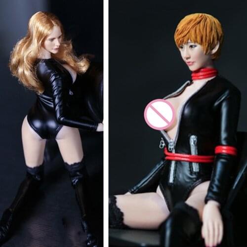 1/6 Female Clothing Womens Underwear Leather Corset Lingerie for 12" Hottoys Ph Collectible Action Figure Doll DIY