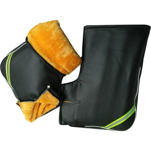 1 Pair Waterproof Motorcycle Warm Handlebar Gloves Grip Gloves Handlebar Muff Winter Warmer Cover Gloves