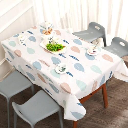 1Pcs Rectangle PVC Tablecover Home Decor Nordic Style Kitchen Accessories S/M/L Waterproof Print Table Cloth S/M/L