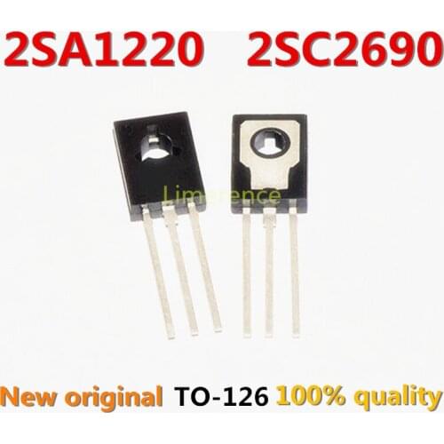 10PCS A1220 C2690 2SA1220 2SC2690 5pcs A1220 + 5pcs C2690 TO126 Support the BOM one-stop supporting services