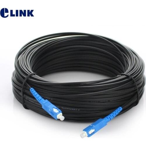 100M 1 Core SC Indoor Drop optic patch cord single mode Simplex FTTH Drop Fiber Optic Cable G652D jumper cable free shipping