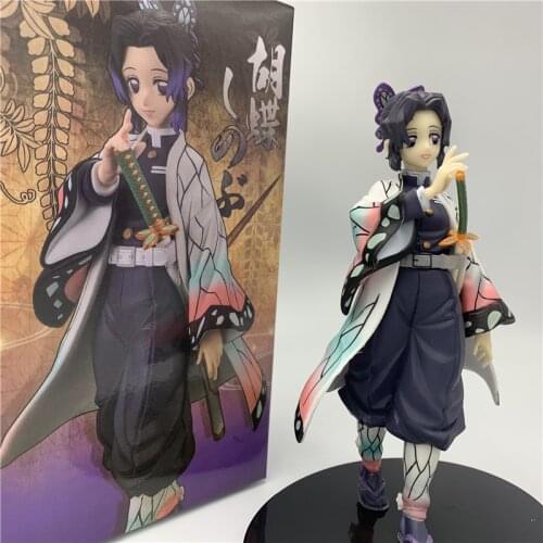 15cm Demon Slayer Kochou Shinobu Standing Classic Color Ver. PVC Action Figure Kimetsu no Yaiba Tanjirou Nezuko Model Gift