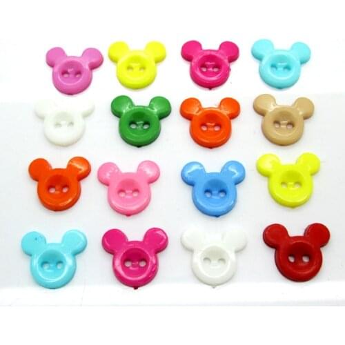 200Pcs Mixed Mouse Acrylic Sewing Buttons For Cloth Flatback Cabochon Scrapbooking Crafts Knopf Bouton Decor Diy Accessories