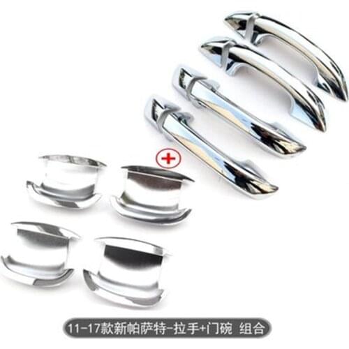 Car Styling For Volkswagen PASSAT B7 2011-2018 ABS Chrome Door Handle Bowl Door handle Protective covering Cover Trim
