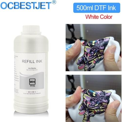 500ML White DTF Ink PET Film Transfer Ink For Direct Transfer Film Printer For DTF Printing PET Film Printing And Transfer