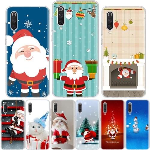 Merry Christmas happy New Year Cat Phone For Xiaomi Redmi Note 10 Pro 9 9S 9C 9A Case 8 8T 8A 7 7A 6 6A 5 5A S2 K20 K30 Coque