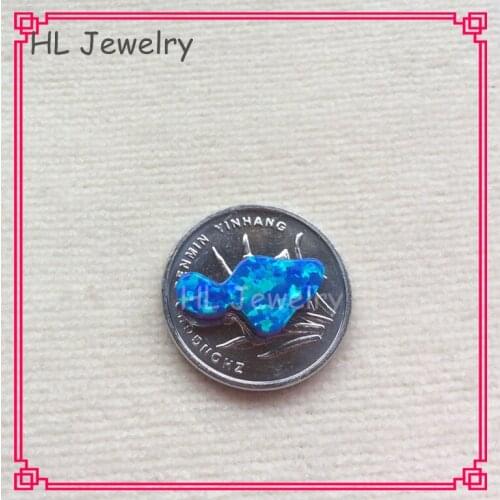 Hill-san Lotus Synthetic Opal Op05 Blue Mauai Island 14*9MM Pacific Blue Opal Pendant For Necklace