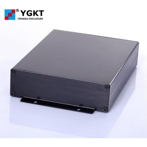 YGS-011 114-33-120 mm (W-H-L)Electronics box,aluminum housing,extruded profile anodized in black colour casing