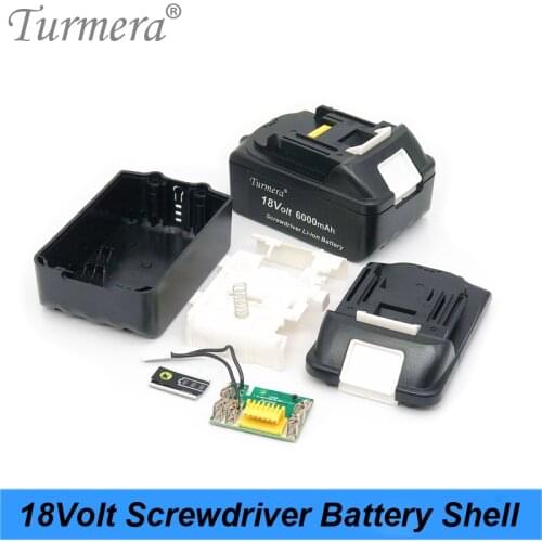18V 3000mAh 6000mAh Screwdriver Battery Shell Box with 5S 30A BMS Apply to 10Piece 18650 Battery for Electric Drill Use Turmera