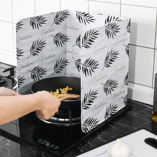 Kitchen Gadgets Oil Splatter Screens Aluminium Foil Plate Gas Stove Splash Proof Baffle Home Kitchen Cooking Tools 845x37x8mm