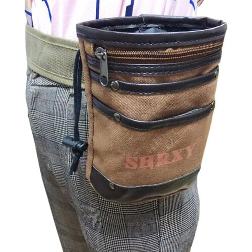 Metal Detector Drawstring Diggers Pouch and Trowel Combo Recycling Bag Pick Up Small Tool Bag for Metal Detecting