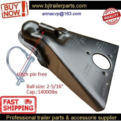 A Frame Trailer Coupler with Black Paint Finish for 2-5/16" Hitch Ball 14,000 Ibs,trailer parts