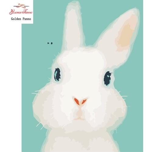 Golden Panno,Needlework,DIY Cross stitch,Sets For Embroidery kit 14ct unprinted white rabbit cross-Stitching,christmas 1010