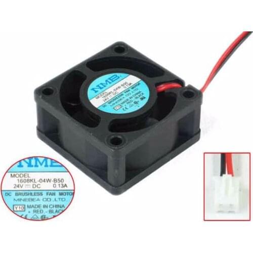 NMB-MAT 1608KL-04W-B50 Y10 DC 24V 0.13A 40x40x20mm 2-wire Server Cooling Fan