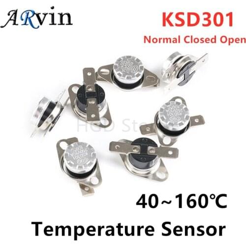 KSD301 250V 10A Normal Closed Open Temperature Switch Thermal Control 40C 50C 70C 80C 90C 100C 120C 130C 140C 150C Centigrade
