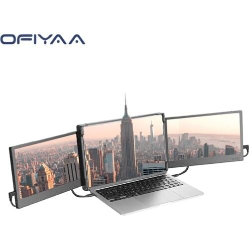 OFIYAA P2 Dual Portable Monitor Laptop 11inch IPS Mini Monitors Triple Monitor PC Gamer Display for Xiaomi Xbox Switch Nintendo